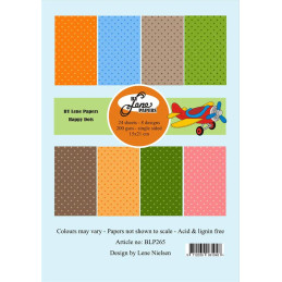 By Lene - Papirpakke A5 - Happy Dots - BLP265