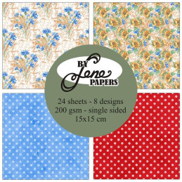 By Lene - Papirpakke 15x15 - Summer Flowers - BLP065