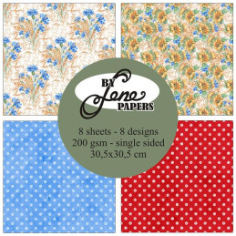 By Lene - Papirpakke 30x30 - Summer Flowers - BLP365