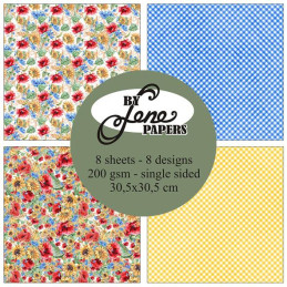 By Lene - Papirpakke 30x30 - Summer Flowers - BLP365