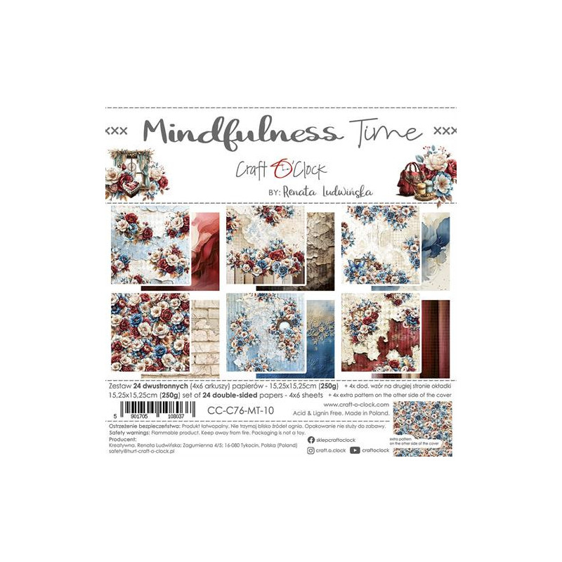 Craft O'Clock - Papirpakke 15x15 - Mindfulness Time