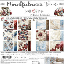 Craft O'Clock - Papirpakke 20x20 - Mindfulness Time - Mix