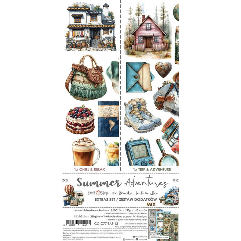 Craft O'Clock - Extras Set - Summer Adventures - Mix