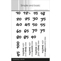 Simple And Basic - Stempel - Anniversary Numbers - SBC203