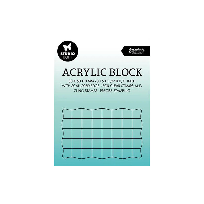 Studio Light - Acrylic Block With Grid - SL-ES-ASB03