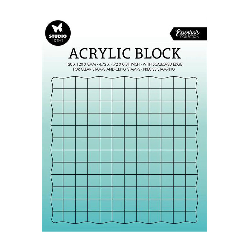Studio Light - Acrylic Block With Grid - SL-ES-ASB04