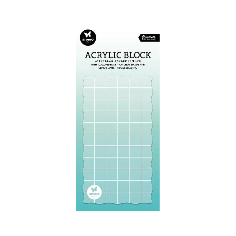 Studio Light - Acrylic Block With Grid - SL-ES-ASB08