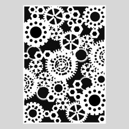 Design5 - Stencil - Tandhjul Og Skruer