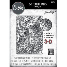 Sizzix - Tim Holtz - 3D Embossingfolder - Vault Foliage Large - 666916