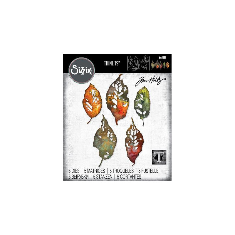 Sizzix - Tim Holtz - Thinlits Die - Vault Leaf Fragments - 665559