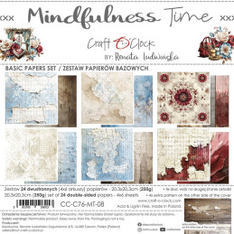 Craft O'Clock - Papirpakke 20x20 - Mindfulness Time - Basic