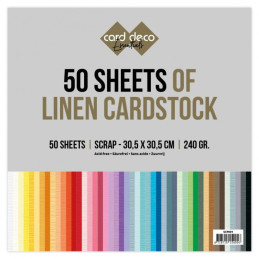 Card Deco Essentials - Linen Cardstock 30.5x30.5cm - Jumbo Kartonpakke