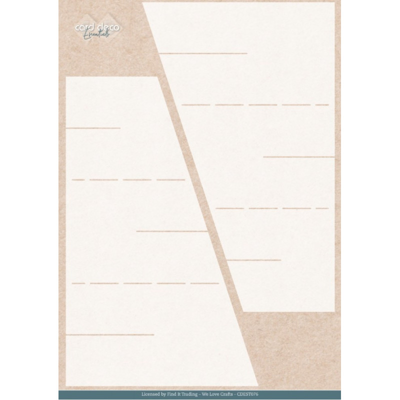 Card Deco Essentials - Stencil A4 - Zigzag