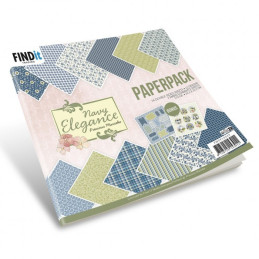 Precious Marieke - Papirblok - Navy Elegance - PMPP10049