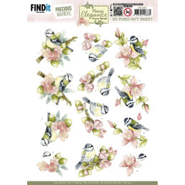 Pushout - Precious Marieke - Navy Elegance - Flower Bird - SB11002