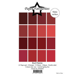 Paper Favourites - Papirpakke A5 - Solid Colours - Red Palette - PFSS963