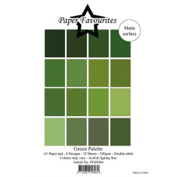 Paper Favourites - Papirpakke A5 - Solid Colours - Green Palette - PFSS964