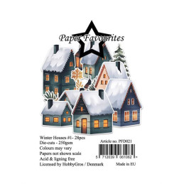 Paper Favourites - Die Cuts - Winter Houses 1 - PFD021