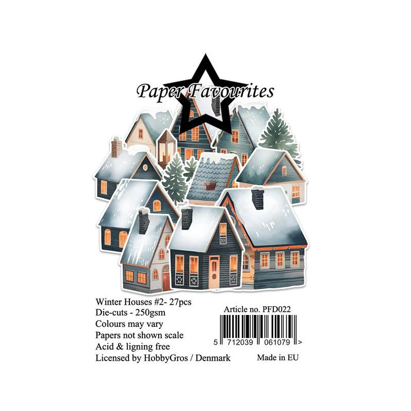 Paper Favourites - Die Cuts - Winter Houses 2 - PFD022