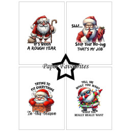Paper Favourites - Papirpakke A6 - Sarcastic Santa - PFA586