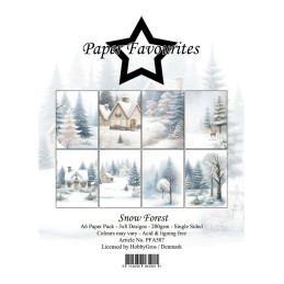 Paper Favourites - Papirpakke A6 - Snow Forest - PFA587