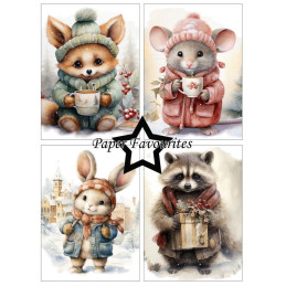 Paper Favourites - Papirpakke A6 - Winter Cuteness - PFA588
