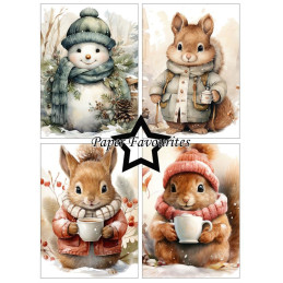 Paper Favourites - Papirpakke A6 - Winter Cuteness - PFA588