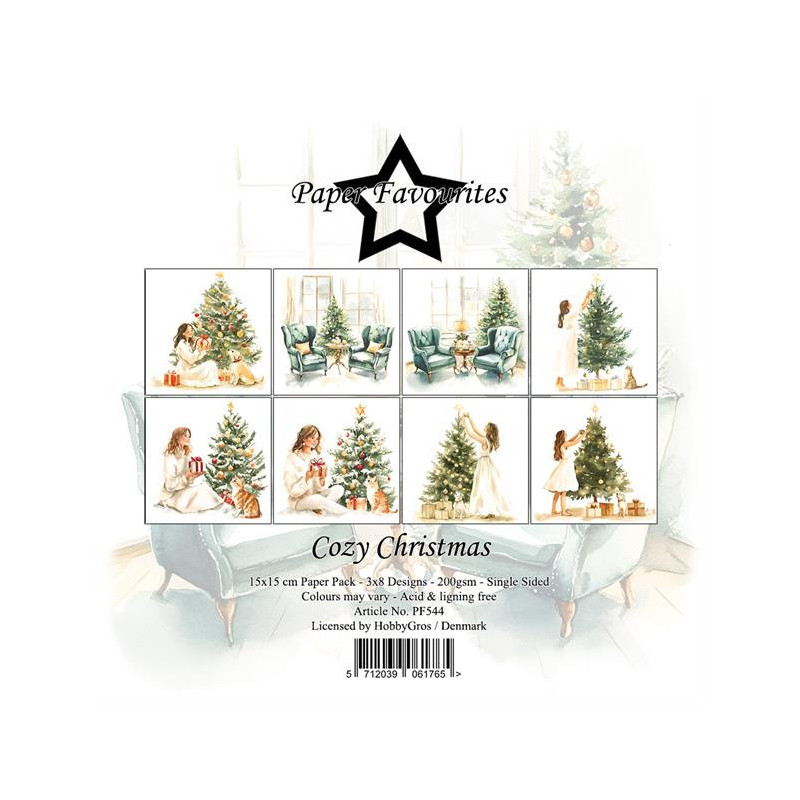 Paper Favourites - Papirpakke 15x15 - Cozy Christmas - PF544