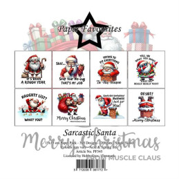 Paper Favourites - Papirpakke 15x15 - Sarcastic Santa - PF545