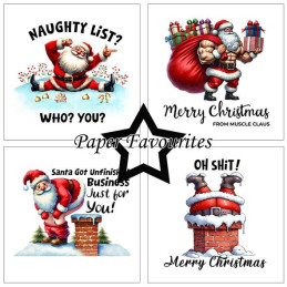 Paper Favourites - Papirpakke 15x15 - Sarcastic Santa - PF545