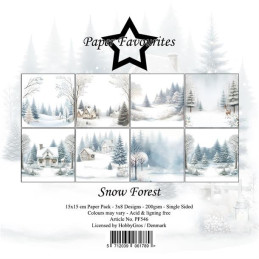 Paper Favourites - Papirpakke 15x15 - Snow Forest - PF546