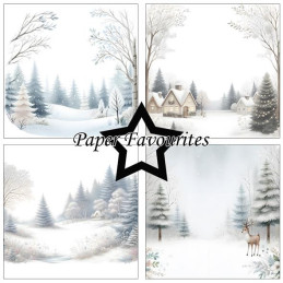 Paper Favourites - Papirpakke 15x15 - Snow Forest - PF546