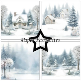 Paper Favourites - Papirpakke 15x15 - Snow Forest - PF546