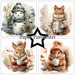 Paper Favourites - Papirpakke 15x15 - Winter Cuteness - PF547