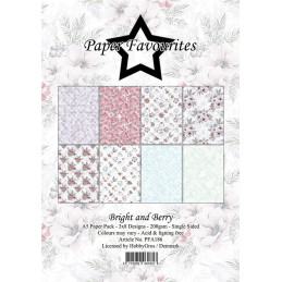 Paper Favourites - Papirpakke A5 - Bright And Berry - PFA186