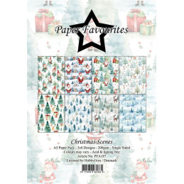 Paper Favourites - Papirpakke A5 - Christmas Scenes - PFA187