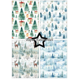 Paper Favourites - Papirpakke A5 - Christmas Scenes - PFA187