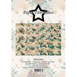 Paper Favourites - Papirpakke A5 - Pinecones - PFA188