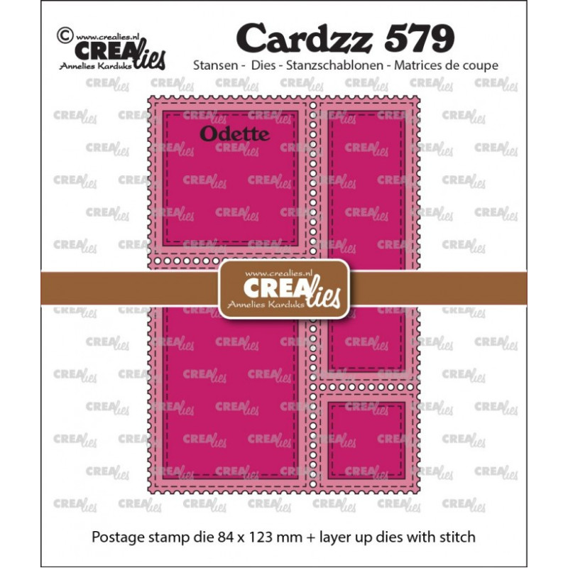 CREAlies - Cardzz - Postage Stamp Frame Rectangular - CLCZ579