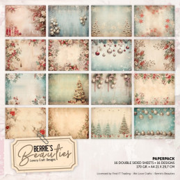 Berries Beauties - Papirpakke A4 - Shabby Chic Christmas - BBPPA410016