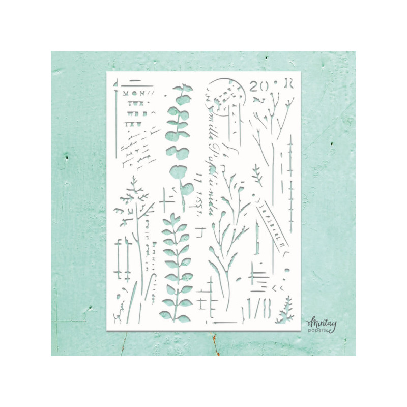 Mintay Papers - Stencil 6x8 - Mixed 9