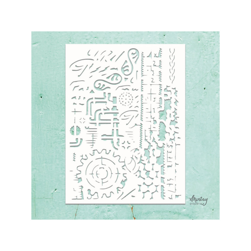 Mintay Papers - Stencil 6x8 - Mixed 11