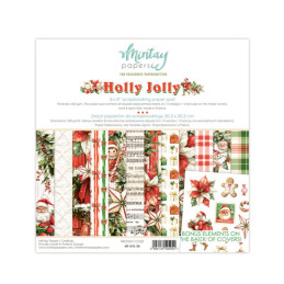 Mintay Papers - Papirblok 20x20 - Holly Jolly
