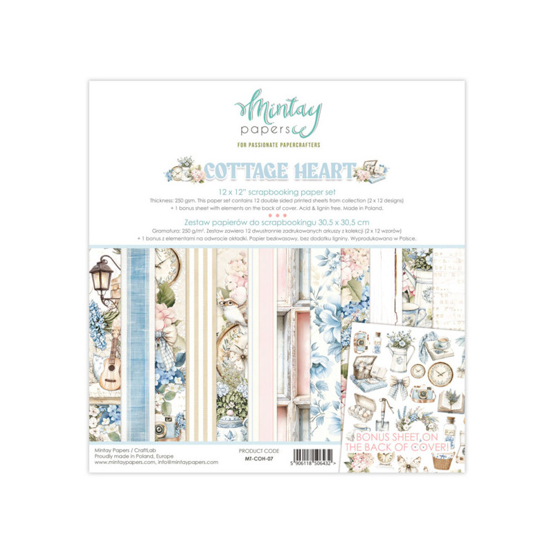 Mintay Papers - Papirpakke 30x30 - Cottage Heart