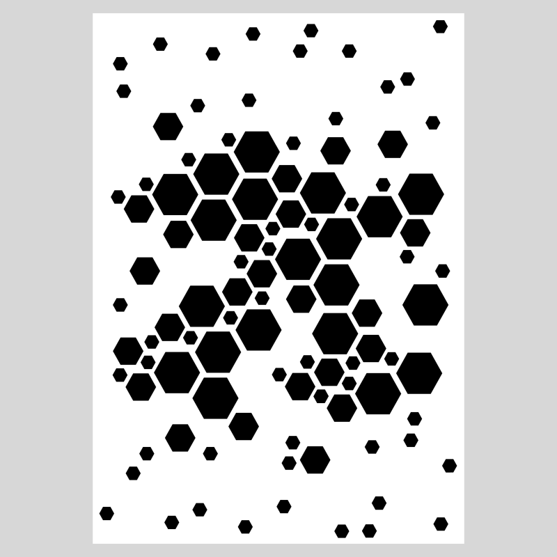Design5 - Stencil - HexaLove - D500069S