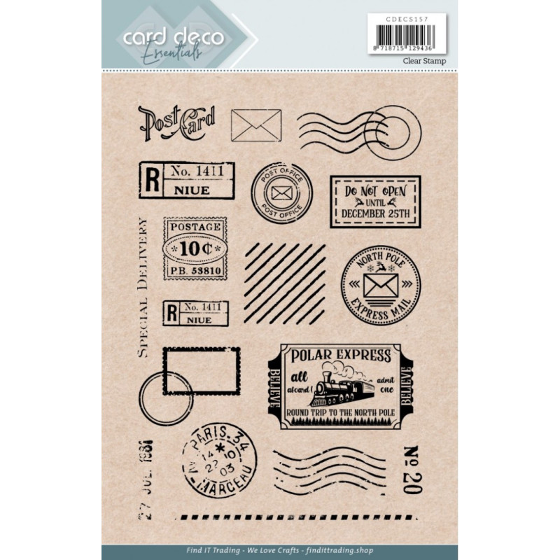 Card Deco Essentials - Clear Stamps - Post Card
