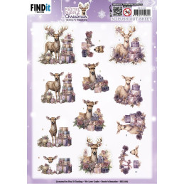 Pushout - Berries Beauties - Pastel Purple Christmas - Deer - SB11042