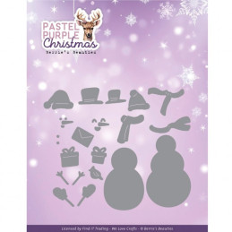 Berries Beauties - Pastel Purple Christmas - Snowmen