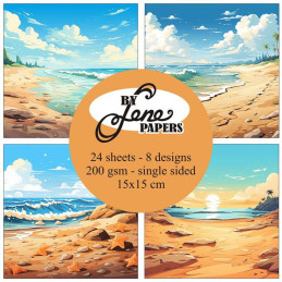 By Lene - Papirpakke 15x15 - Fantastic Beach - BLP066
