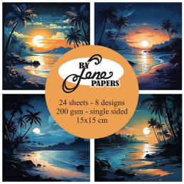 By Lene - Papirpakke 15x15 - Fantastic Beach - BLP066